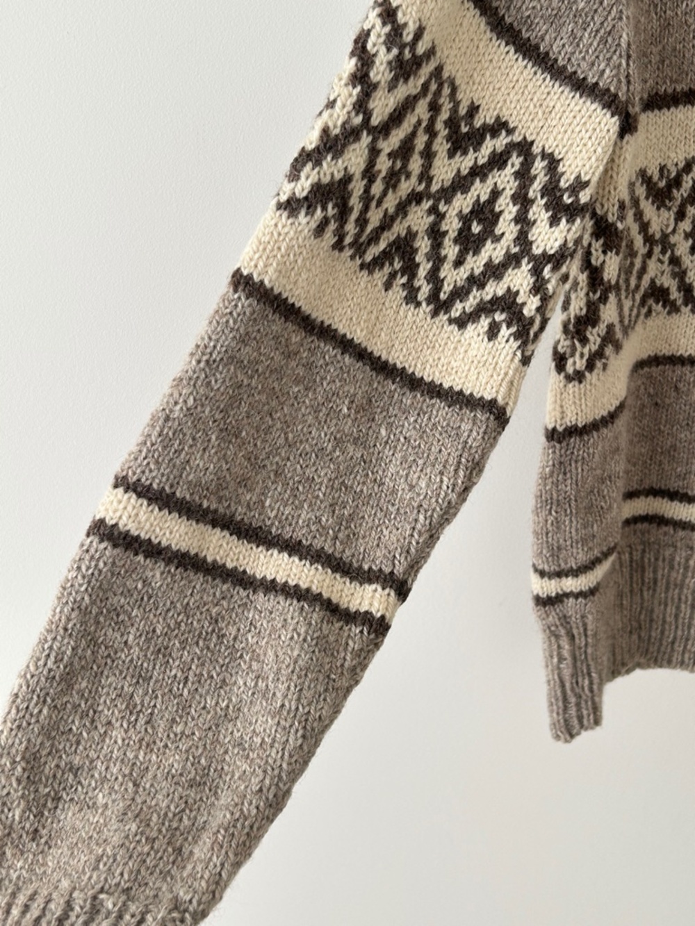 Kauri Kraft 100% Pure Virgin Wool Handknit Cowichan Style Cardigan - Picture 8 of 16